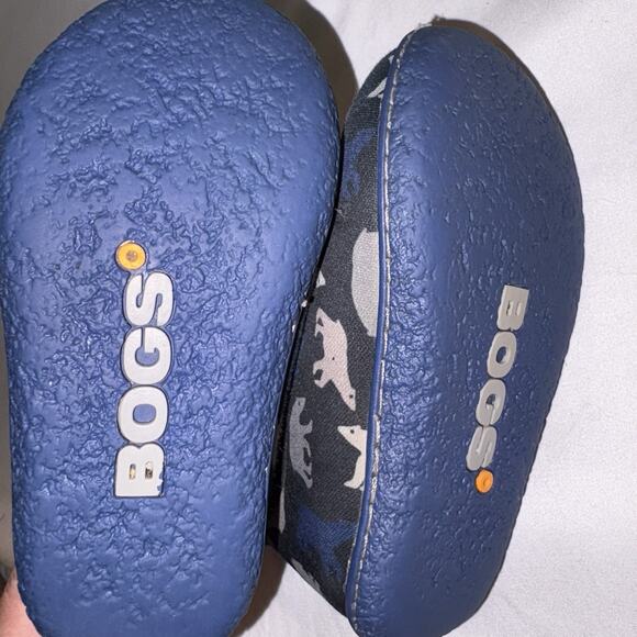 BOGS Wellies Boots Infants Fur Lined Waterproof Wellingtons Navy Polar Bear 7US - Picture 5 of 7